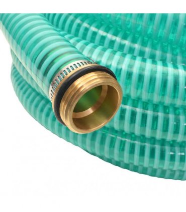 vidaXL Suction Hose with Brass Connectors 10 m 25 mm Green