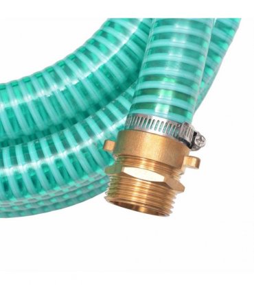 vidaXL Suction Hose with Brass Connectors 10 m 25 mm Green
