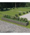vidaXL Gabion Raised Bed Galvanised Steel 540x90x50 cm