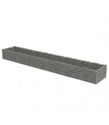 vidaXL Gabion Raised Bed Galvanised Steel 540x90x50 cm