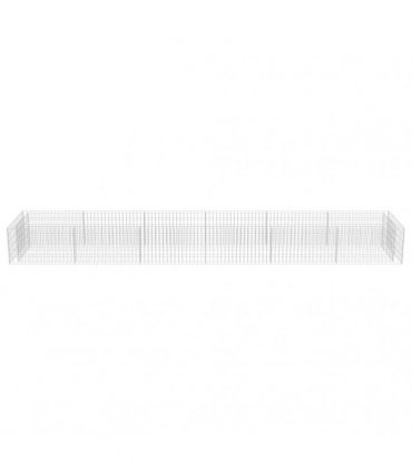 vidaXL Gabion Raised Bed Galvanised Steel 540x90x50 cm