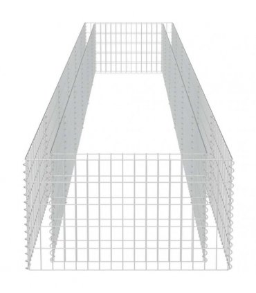 vidaXL Gabion Raised Bed Galvanised Steel 540x90x50 cm
