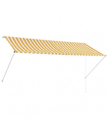 vidaXL Retractable Awning 300x150 cm Yellow and White