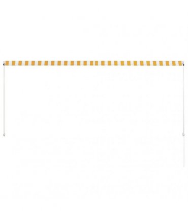 vidaXL Retractable Awning 300x150 cm Yellow and White