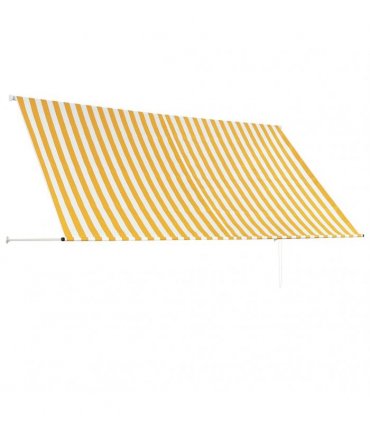 vidaXL Retractable Awning 300x150 cm Yellow and White