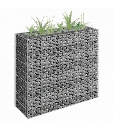 vidaXL Gabion Raised Bed Galvanised Steel 90x30x90 cm