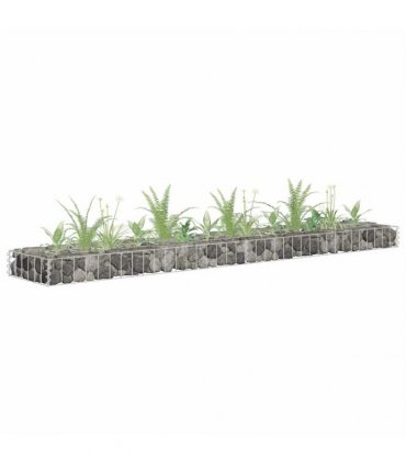 vidaXL Gabion Raised Bed Galvanised Steel 180x30x10 cm