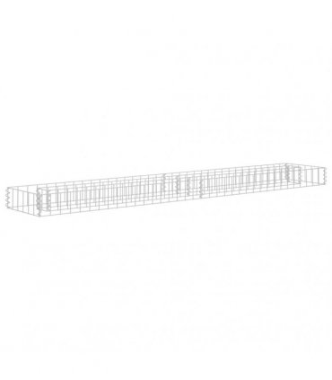 vidaXL Gabion Raised Bed Galvanised Steel 180x30x10 cm