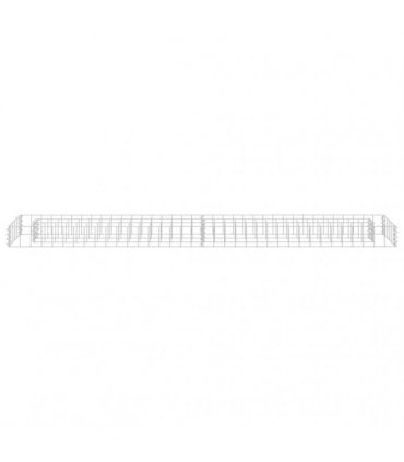 vidaXL Gabion Raised Bed Galvanised Steel 180x30x10 cm