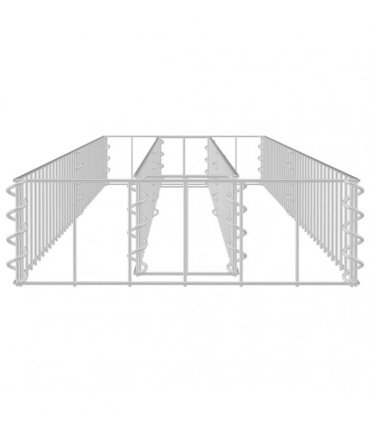 vidaXL Gabion Raised Bed Galvanised Steel 180x30x10 cm