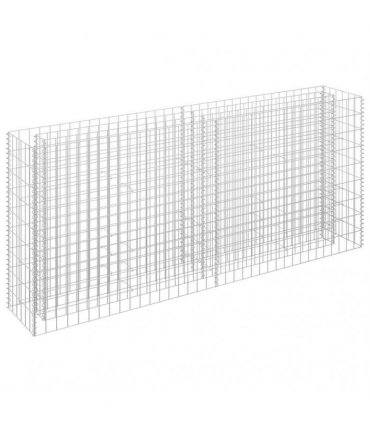vidaXL Gabion Raised Bed Galvanised Steel 180x30x90 cm