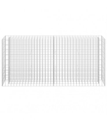 vidaXL Gabion Raised Bed Galvanised Steel 180x30x90 cm