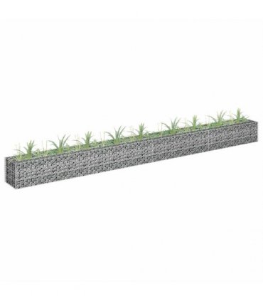 vidaXL Gabion Raised Bed Galvanised Steel 360x30x30 cm
