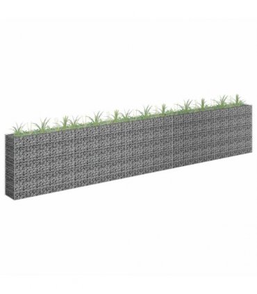 vidaXL Gabion Raised Bed Galvanised Steel 450x30x90 cm