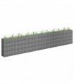 vidaXL Gabion Raised Bed Galvanised Steel 450x30x90 cm