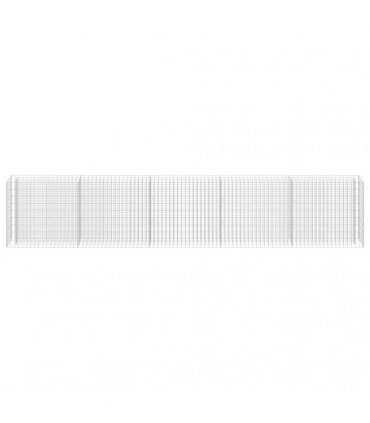 vidaXL Gabion Raised Bed Galvanised Steel 450x30x90 cm