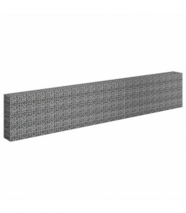 vidaXL Gabion Raised Bed Galvanised Steel 450x30x90 cm
