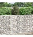 vidaXL Trapezium Gabion Raised Bed Galvanised Steel 80x20x100 cm