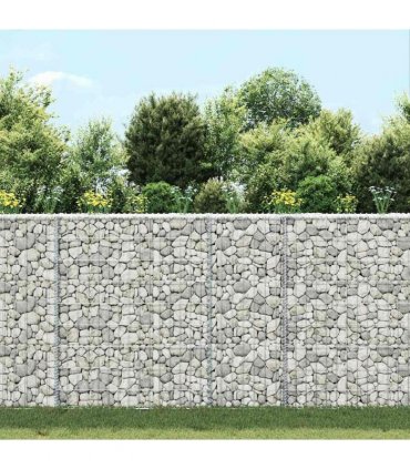 vidaXL Trapezium Gabion Raised Bed Galvanised Steel 80x20x100 cm