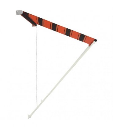 vidaXL Retractable Awning 150x150 cm Orange and Brown