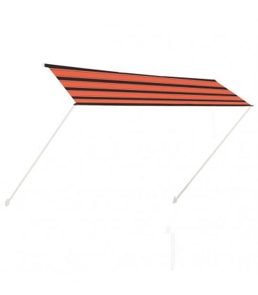 vidaXL Retractable Awning 300x150 cm Orange and Brown