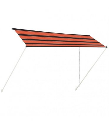 vidaXL Retractable Awning 400x150 cm Orange and Brown