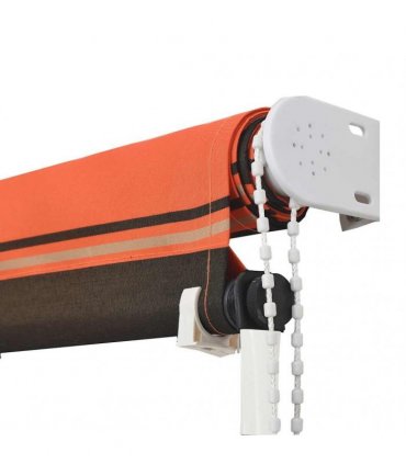 vidaXL Retractable Awning 400x150 cm Orange and Brown