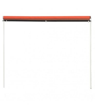 vidaXL Retractable Awning 400x150 cm Orange and Brown