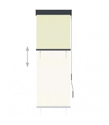 vidaXL Outdoor Roller Blind 60x250 cm Cream