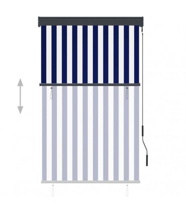 vidaXL Outdoor Roller Blind 100x250 cm Blue and White