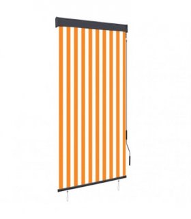 vidaXL Outdoor Roller Blind 100x250 cm White and Orange