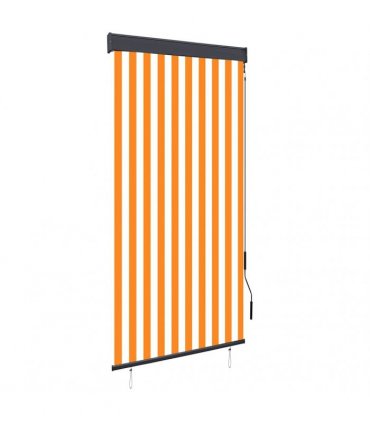 vidaXL Outdoor Roller Blind 100x250 cm White and Orange