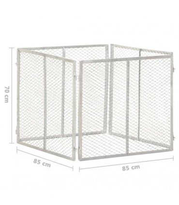 vidaXL Garden Composter 85x85x70 cm Galvanised Iron