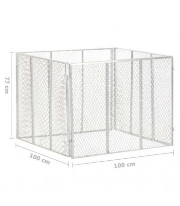 vidaXL Garden Composter 100x100x77 cm Galvanised Iron