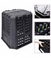 vidaXL Garden Composter Black 68,9x68,9x83,9 cm 360 L