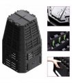 vidaXL Garden Composter Black 93,3x93,3x146 cm 1000 L