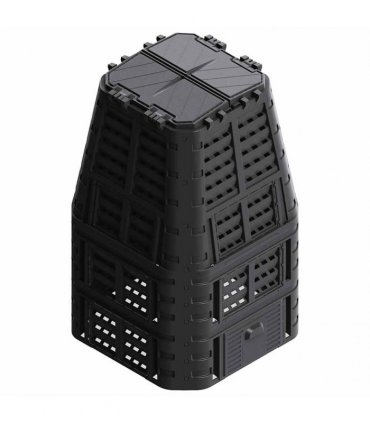 vidaXL Garden Composter Black 93,3x93,3x146 cm 1000 L
