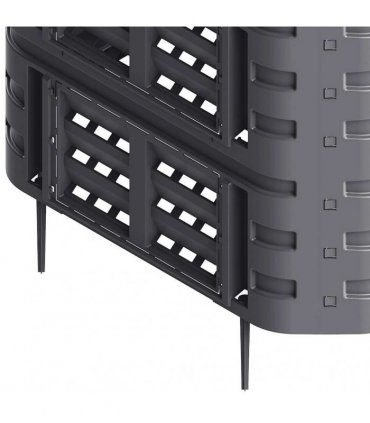 vidaXL Garden Composter Black 93,3x93,3x146 cm 1000 L