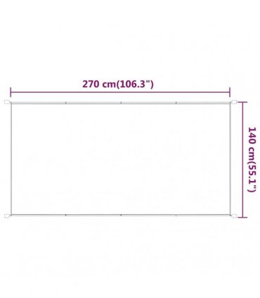 vidaXL Vertical Awning Anthracite 140x270 cm Oxford Fabric