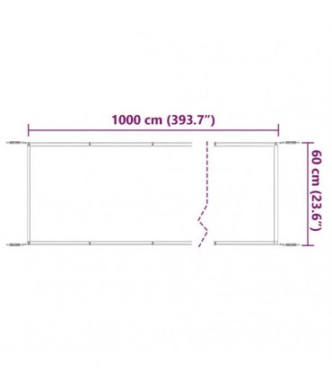 vidaXL Vertical Awning Blue 60x1000 cm Oxford Fabric