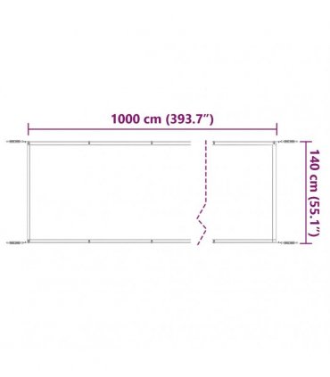 vidaXL Vertical Awning Blue 140x1000 cm Oxford Fabric