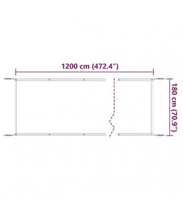 vidaXL Vertical Awning Blue 180x1200 cm Oxford Fabric