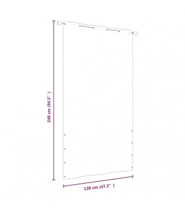 vidaXL Balcony Screen Red 120x240 cm Oxford Fabric