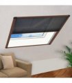 vidaXL Plisse Insect Screen for Windows Aluminium Brown 120x120 cm