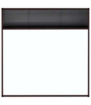 vidaXL Plisse Insect Screen for Windows Aluminium Brown 120x120 cm