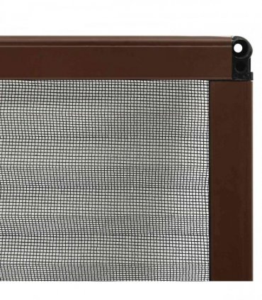 vidaXL Plisse Insect Screen for Windows Aluminium Brown 120x120 cm