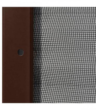 vidaXL Plisse Insect Screen for Windows Aluminium Brown 120x120 cm
