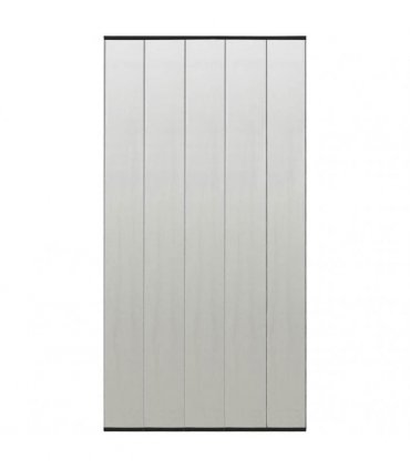 vidaXL Insect Door Screen with 5-Piece Mesh Curtain Black 120x240 cm