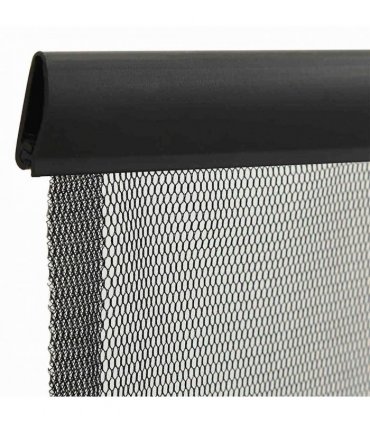 vidaXL Insect Door Screen with 5-Piece Mesh Curtain Black 120x240 cm
