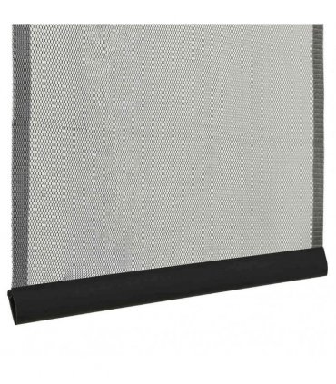 vidaXL Insect Door Screen with 5-Piece Mesh Curtain Black 120x240 cm
